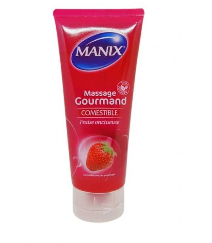 MANIX MASSAGE GOURMAND COMESTIBLE FRAISE ONCTUEUSE 200 ML