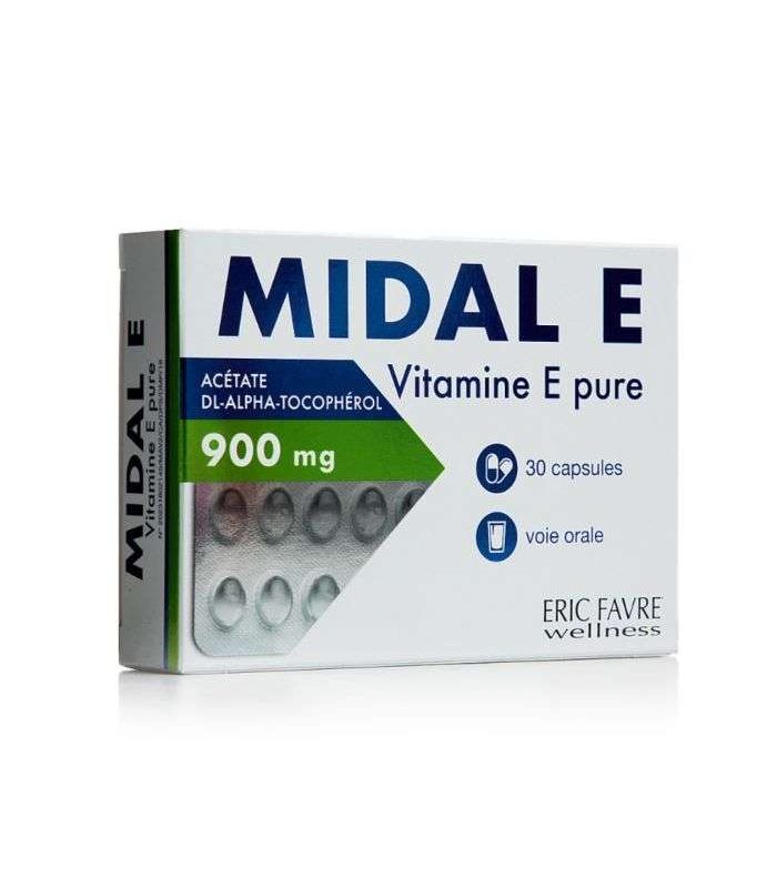 ERIC FAVRE MIDAL E VITAMINE E EN CAPSULES 30 MG 30 CAPSULES