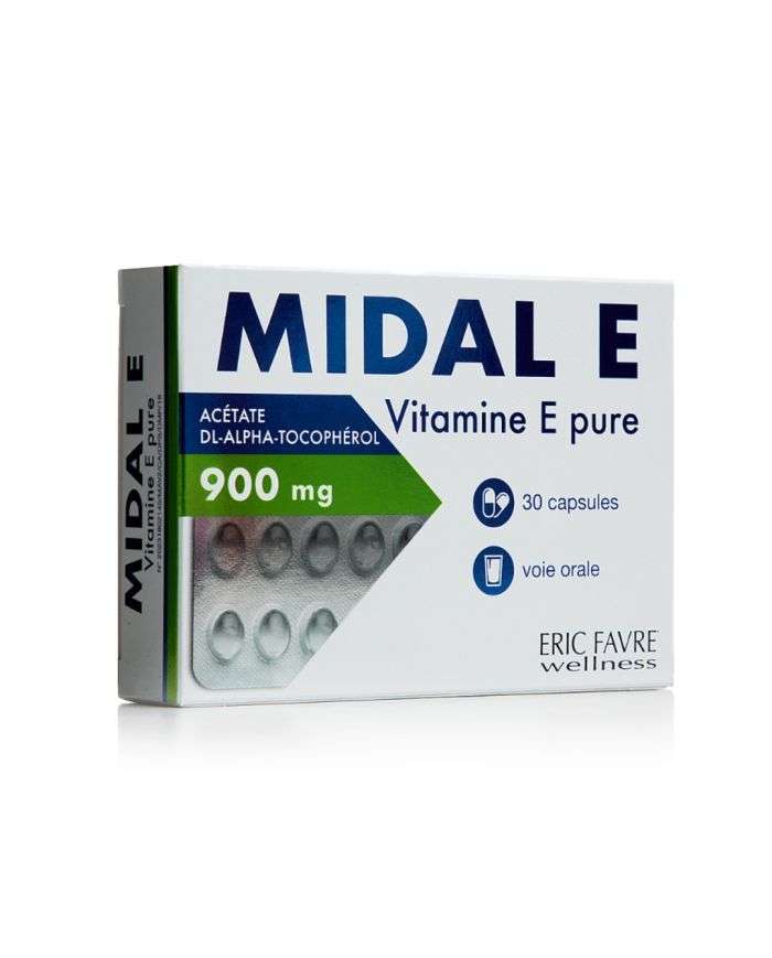 ERIC FAVRE MIDAL E VITAMINE E EN CAPSULES 30 MG 30 CAPSULES