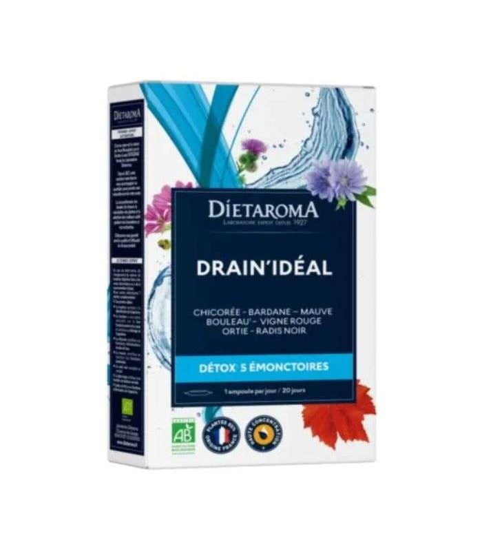 DIETAROMA DRAIN IDEAL DETOX 5 EMONCTOIRES BIO 20 AMPOULES