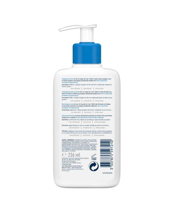 CERAVE LAIT HYDRATANT PEAUX SECHES A TRES SECHES 236 ML