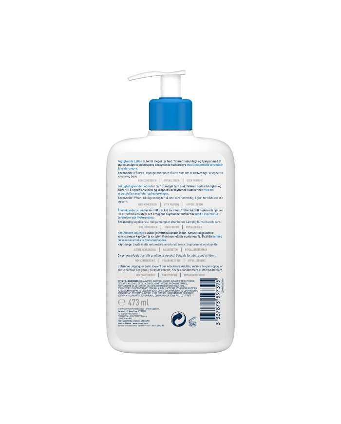 CERAVE LAIT HYDRATANT PEAUX SECHES A TRES SECHES 473 ML