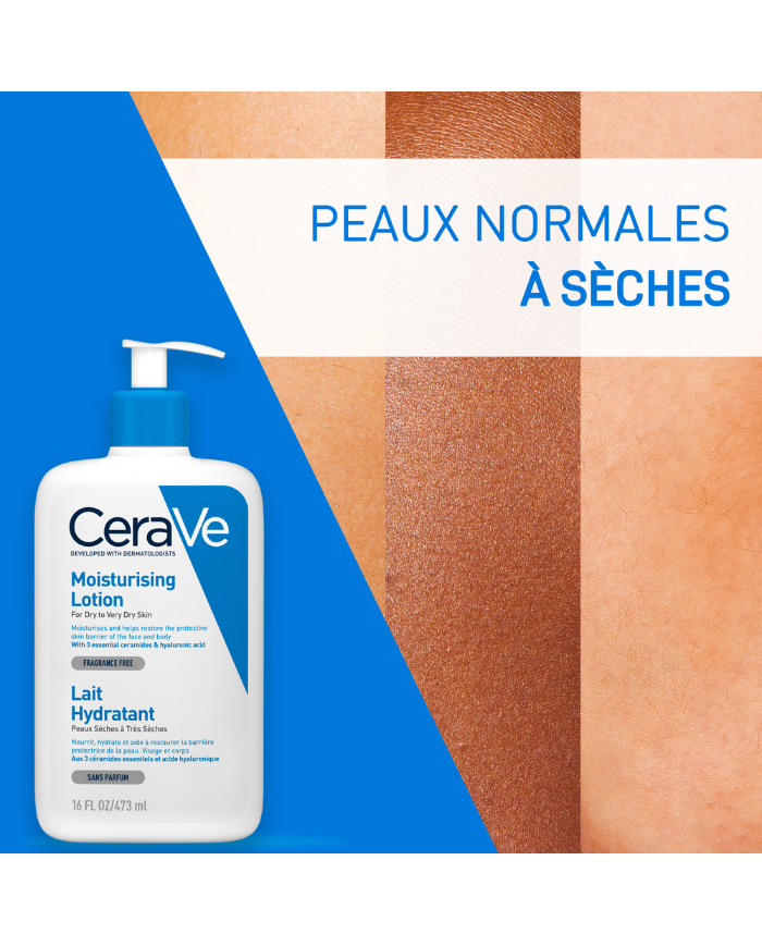 CERAVE LAIT HYDRATANT PEAUX SECHES A TRES SECHES 473 ML