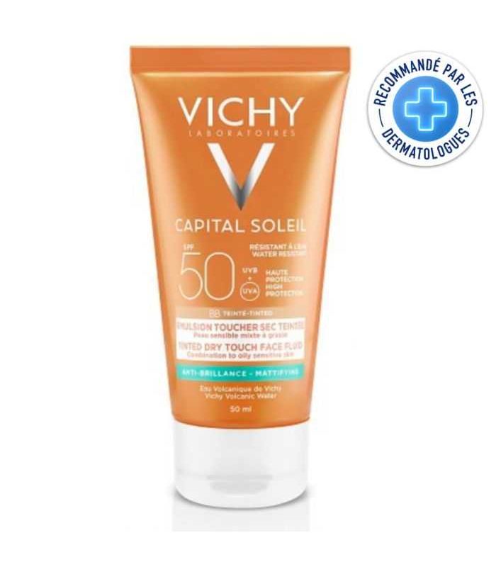 VICHY CAPITAL SOLEIL BB EMULSION ANTI-BRILLANCE TEINTEE TOUCHER SEC 50 ML