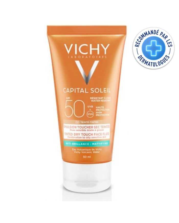 VICHY CAPITAL SOLEIL BB EMULSION ANTI-BRILLANCE TEINTEE TOUCHER SEC 50 ML