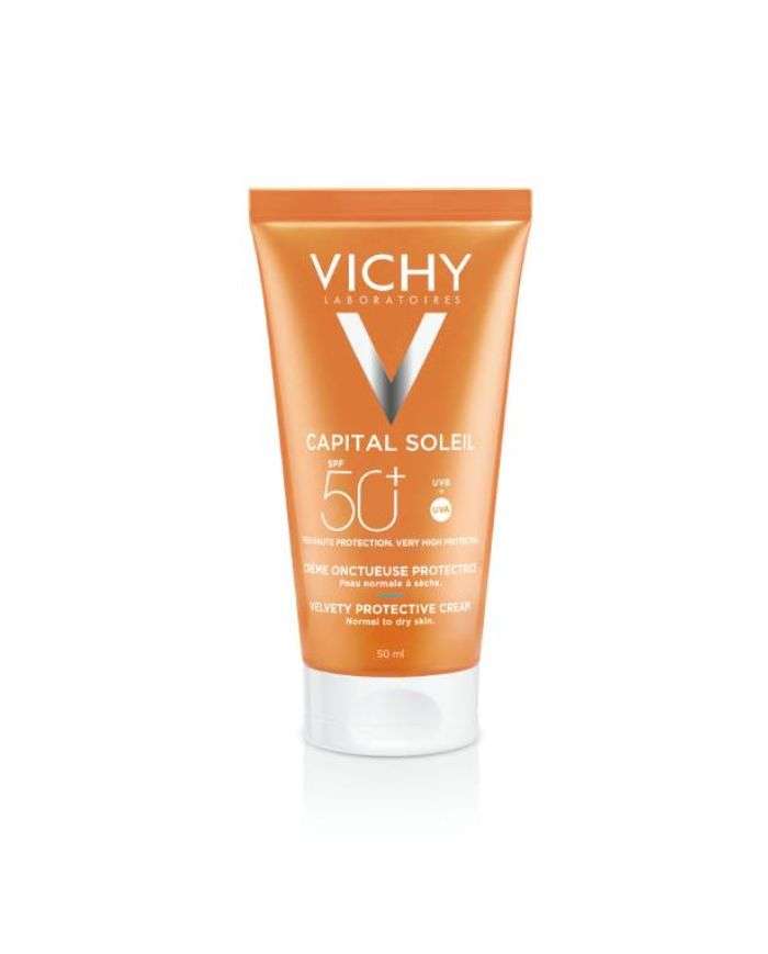 VICHY OFFRE CAPITAL SOLEIL CREME ONCTUEUSE PROTECTRICE PEAU NORMALE A SECHE SPF 50+ 50 ML + CAPITAL SOLEIL 100 ML