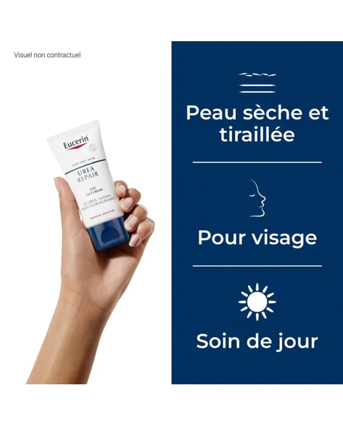 EUCERIN UREA REPAIR CREME VISAGE PEAU SECHE 5 % D'UREE 50 ML