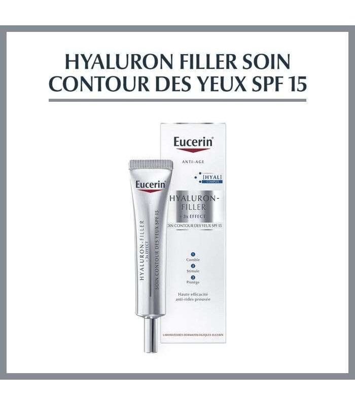 EUCERIN HYALURON FILLER*3 EFFECT SOIN CONTOUR DES YEUX SPF15 15 ML