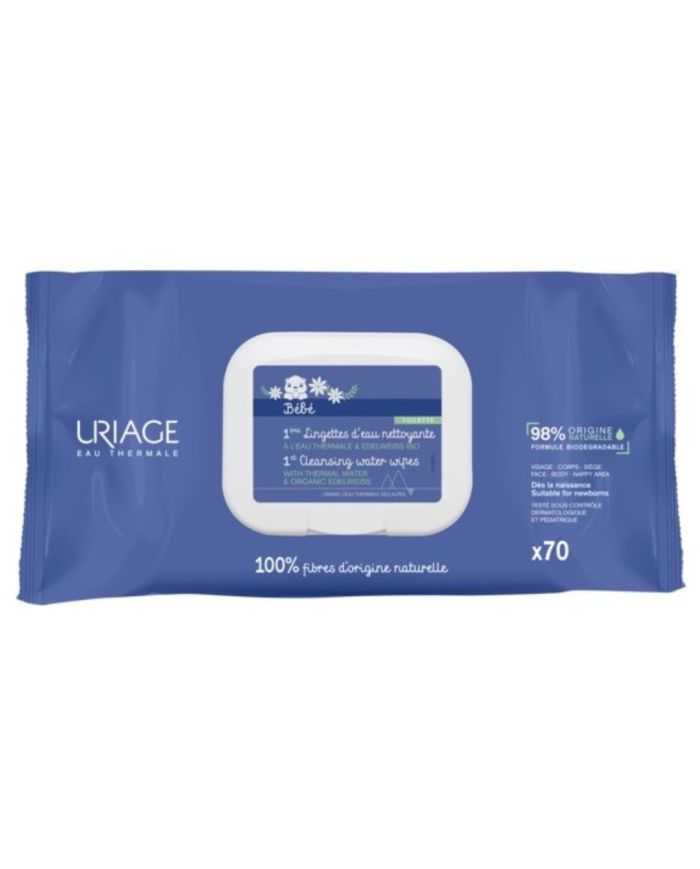 URIAGE BEBE 1ERE LINGETTES D'EAU NETTOYANTES * 70