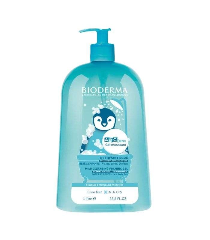 BIODERMA ABCDERM GEL NETTOYANT MOUSSANT DOUX 1L
