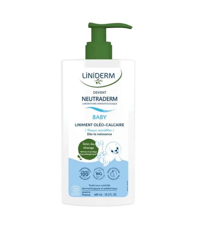 GILBERT LINIDERM NEUTRADERM LINIMENT OLEO CALCAIRE AVEC POMPE 480 ML