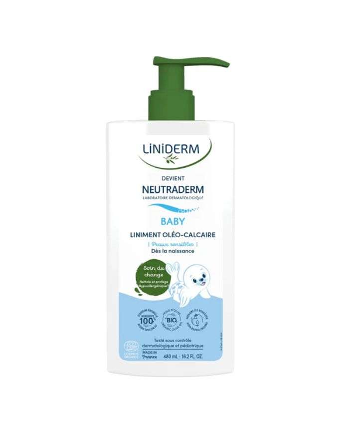 GILBERT LINIDERM NEUTRADERM LINIMENT OLEO CALCAIRE AVEC POMPE 480 ML