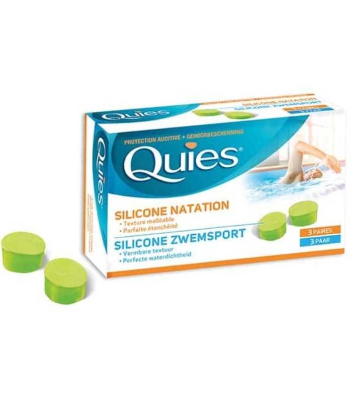 QUIES SILICONE NATATION ADULTE 3 PAIRES