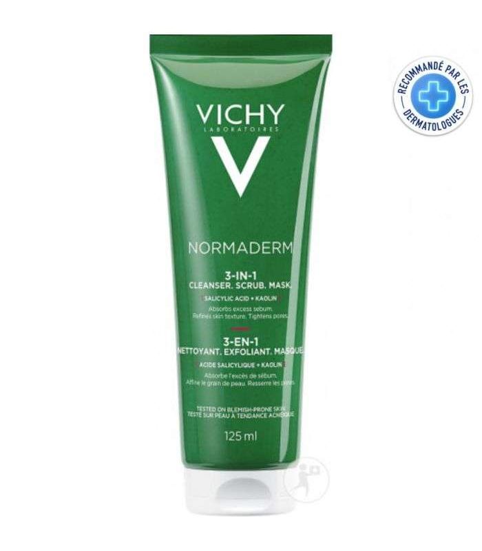 VICHY NORMADERM 3 EN 1EXFOLIANT NETTOYANT MASQUE 125 ML
