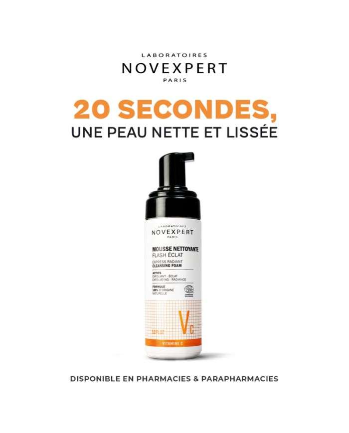 NOVEXPERT FLASH ECLAT MOUSSE NETTOYANTE 150 ML