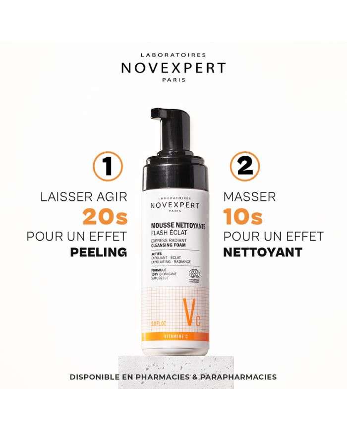 NOVEXPERT FLASH ECLAT MOUSSE NETTOYANTE 150 ML