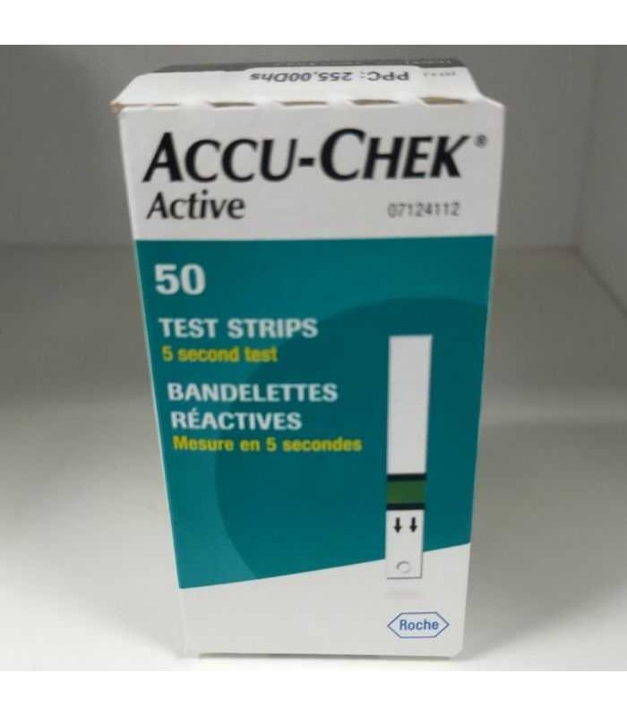 ACCU CHEK ACTIVE TEST RAPIDE GLYCEMIE 50 BANDELETTES