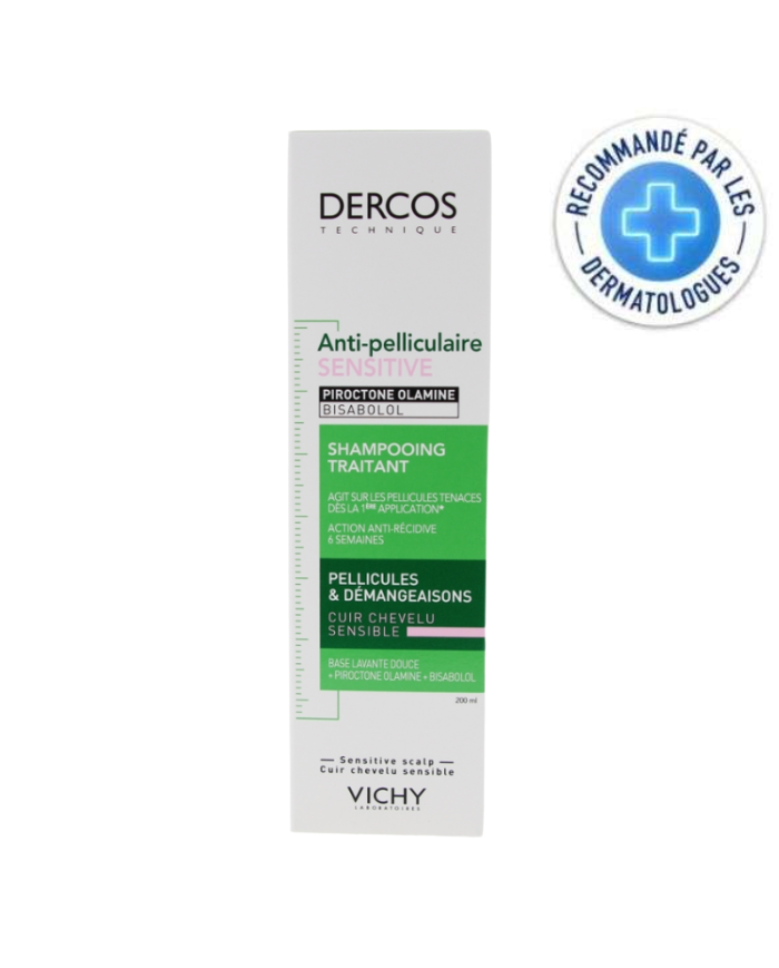 VICHY DERCOS SHAMPOING ANTI PELLICULAIRE SENSITIVE 200 ML