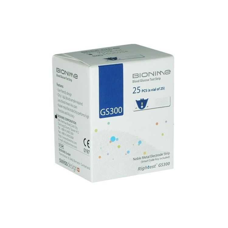 BIONIME BANDELETTE REACTIVE GS300 POUR LECTEUR BIONIME GM300 25 UNITES