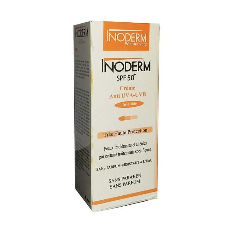 INODERM SPF 50+ CREME SOLAIRE TRES HAUTE PROTECTION INVISIBLE 50 ML