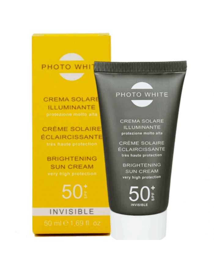 PHOTO WHITE CREME SOLAIRE ILLUMINATRICE INVISIBLE 50 ML+ CREME VISAGE ACIDE HYALURONIQUE 50ML OFFERT