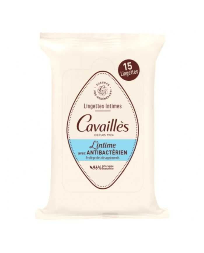 ROGE CAVAILLES LINGETTE INTIME AVEC ANTI BACTERIEN 15 UNITES