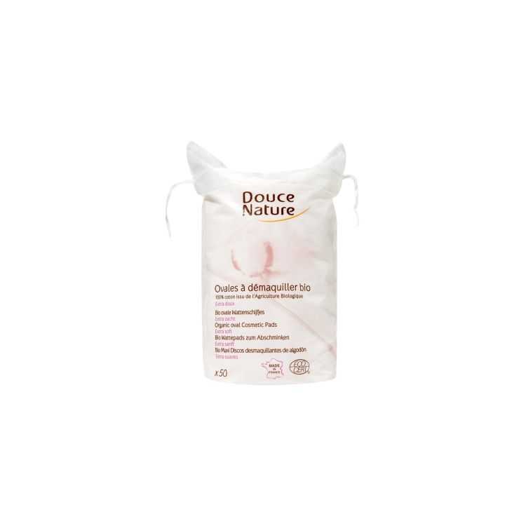 DOUCE NATURE 50 OVALES A DEMAQUILLER COTON BIO 50 G