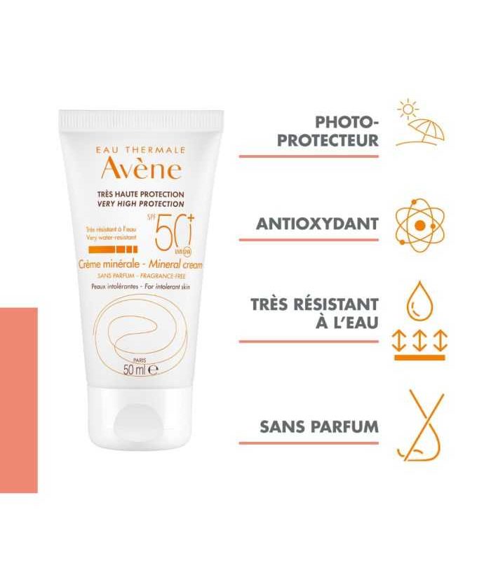 AVENE SOLAIRE CREME MINERALE SPF50+ 50 ML