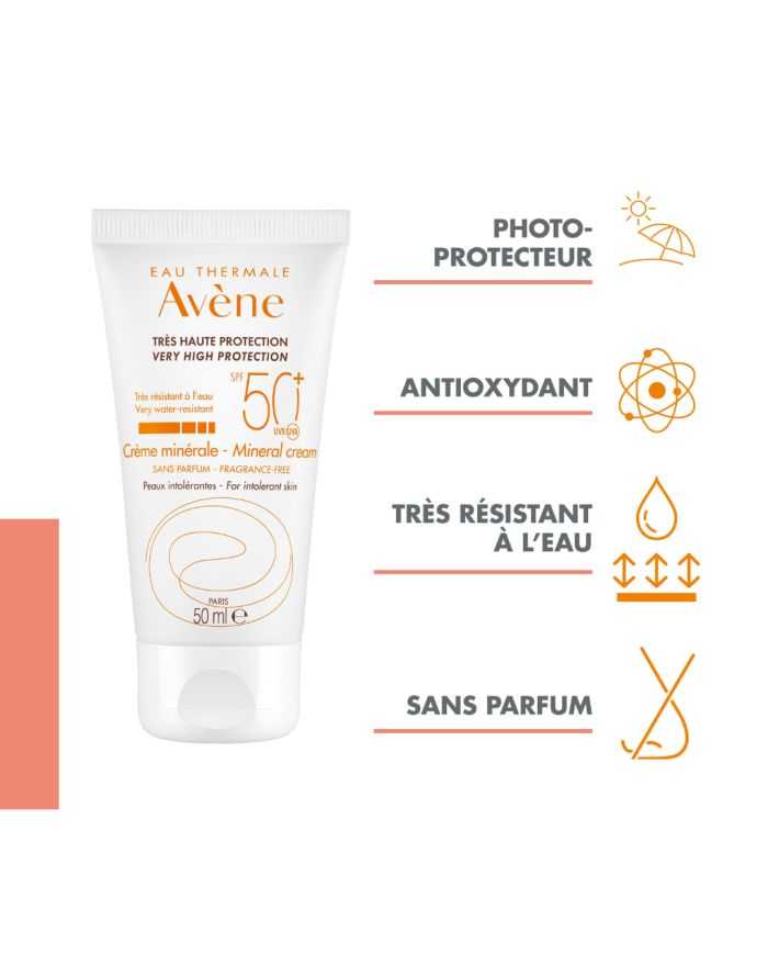 AVENE SOLAIRE CREME MINERALE SPF50+ 50 ML