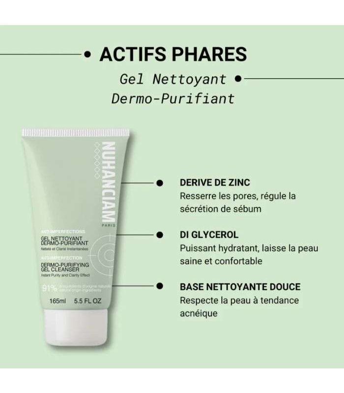 NUHANCIAM GEL NETTOYANT DERMO-PURIFIANT 165ML
