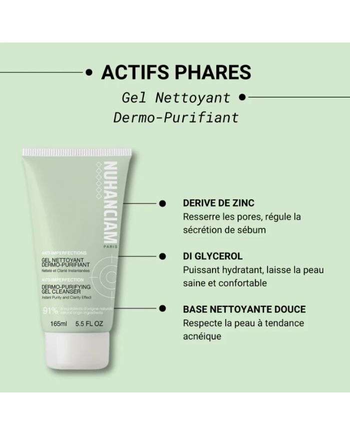 NUHANCIAM GEL NETTOYANT DERMO-PURIFIANT 165ML