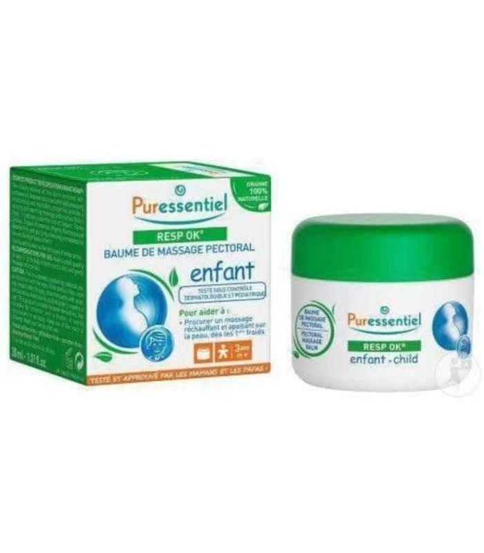 PURESSENTIEL RESPIRATOIR OK BAUME DE MASSAGE PECTORAL ENFANT 60 ML