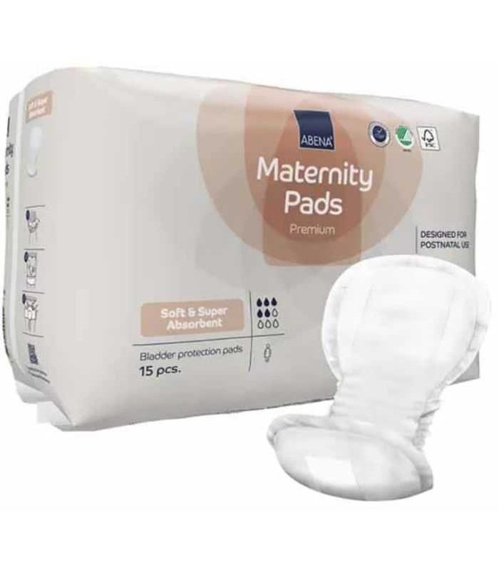 ABENA MATERNITY PADS PREMIUM SOFT ET SUPER ABSORBANT 15 PIECES