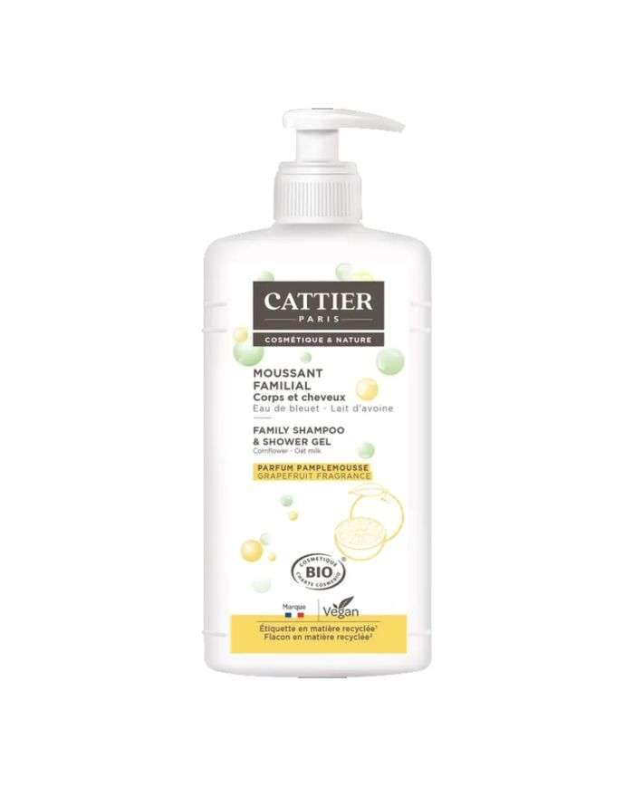 CATTIER MOUSSANT FAMILIAL CORPS ET CHEVEUX 1 LITRE