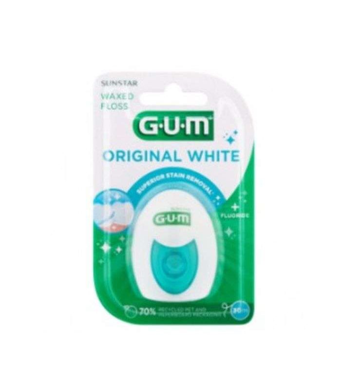 GUM DENTAIRE ORIGINAL WHITE FILS DENTAIRES FLUORE ET ANTI COLORATION 30 M REF 2040