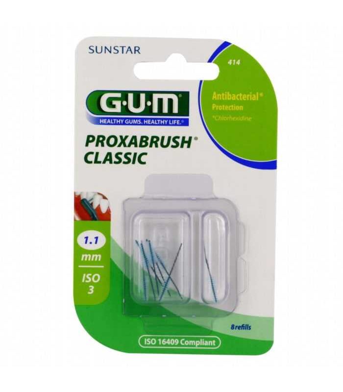 GUM RECHARGE BROSSETTES ULTRA FINES PAR 8 UNITES 1.1 MM REF 414