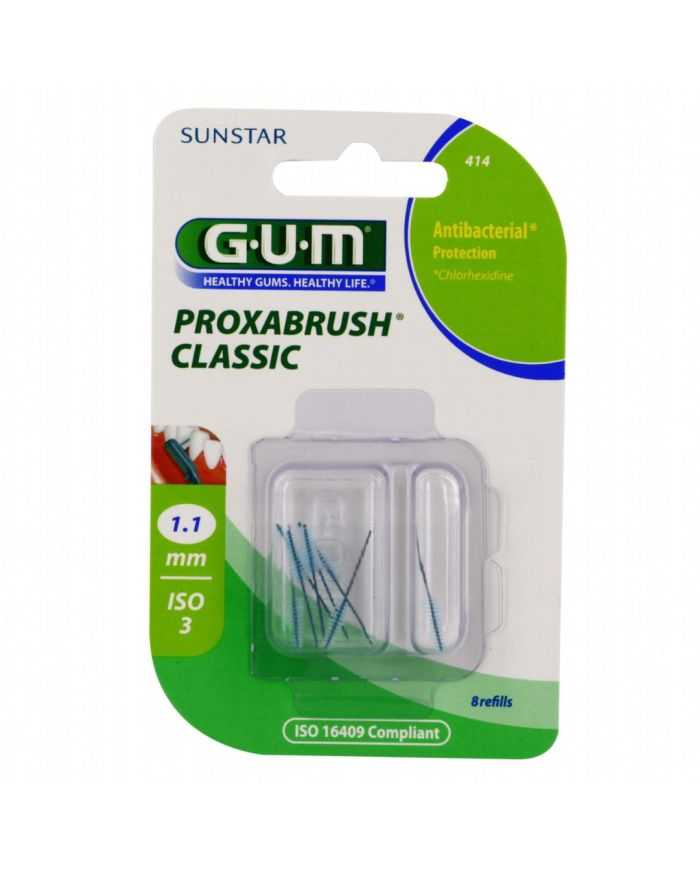 GUM RECHARGE BROSSETTES ULTRA FINES PAR 8 UNITES 1.1 MM REF 414