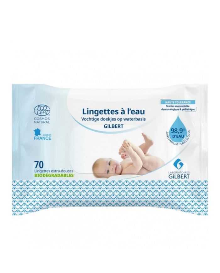 GILBERT LINGETTES A L'EAU BIODEGRABLES 70 PCS