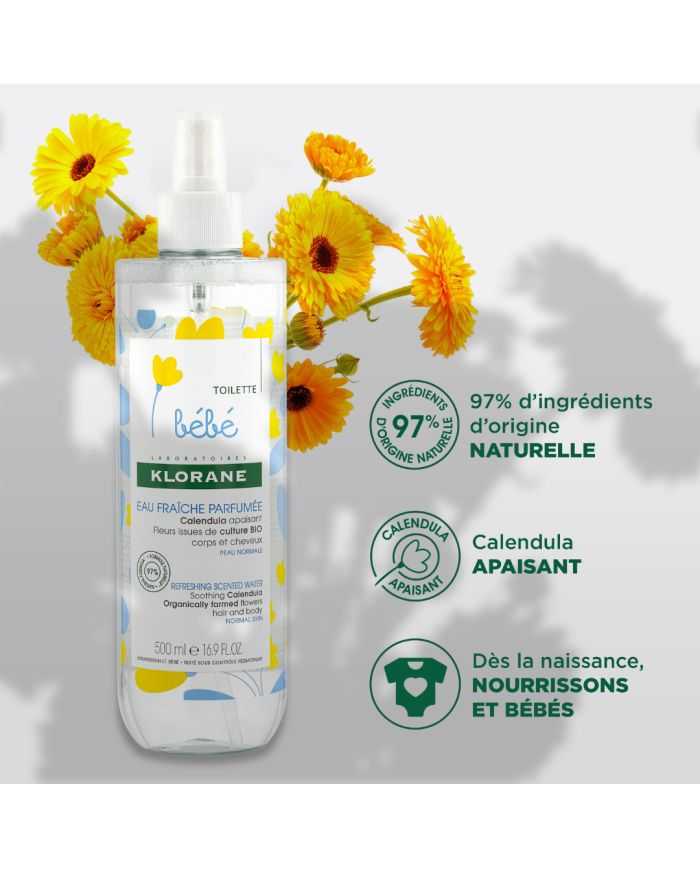 KLORANE BEBE EAU FRAICHE PARFUMEE AU CALENDULA 500 ML