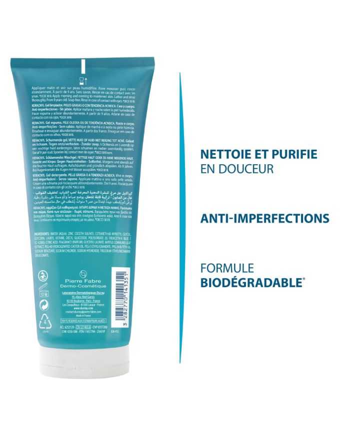 DUCRAY KERACNYL GEL MOUSSANT 200 ML