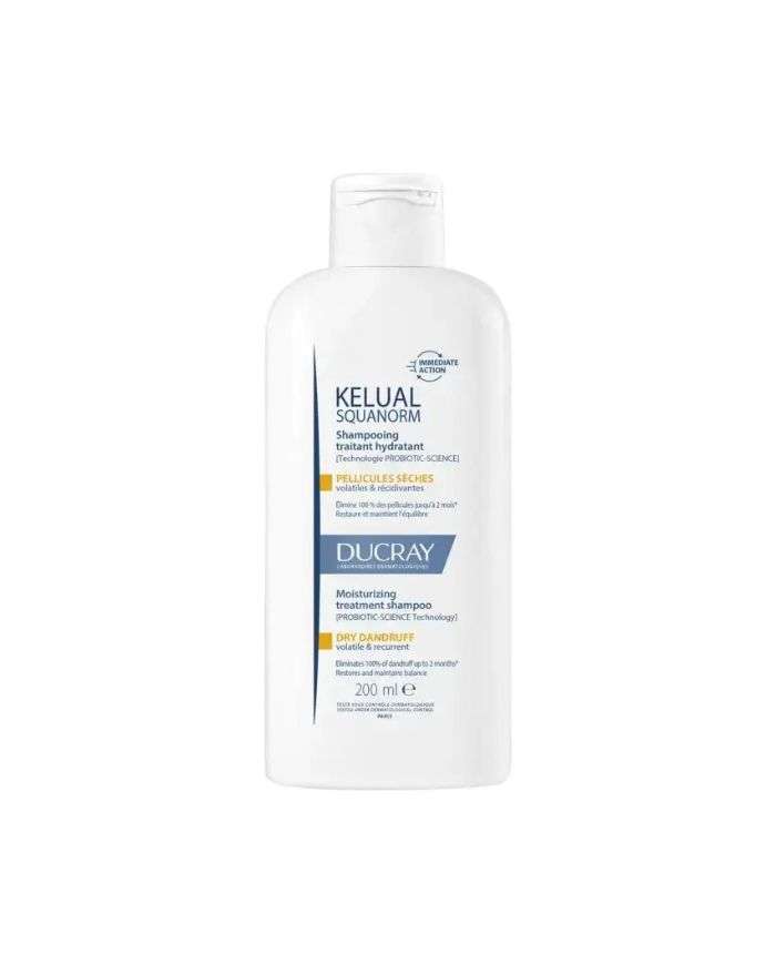 DUCRAY OFFRE KELUAL SQUANORM SHAMPOOING TRAITANT HYDRATANT PELLICULES SECHES 200 ML + SHAMPOOING 100ML OFFERT
