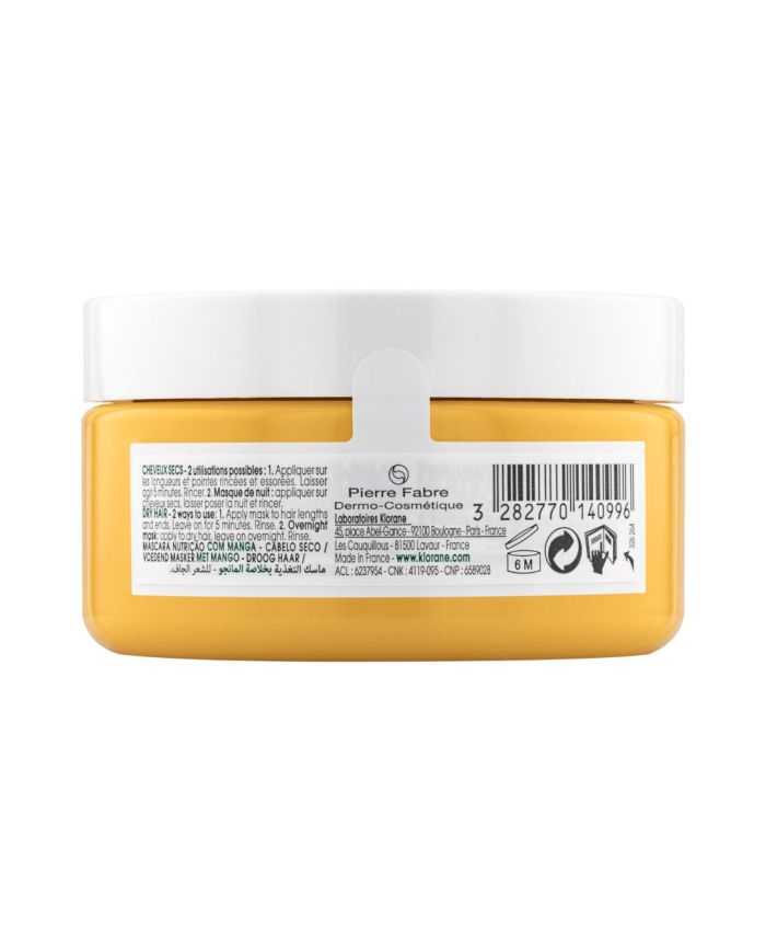 KLORANE BEURRE DE MANGUE MASQUE REPARATEUR NUTRITION INTENSE 150 ML