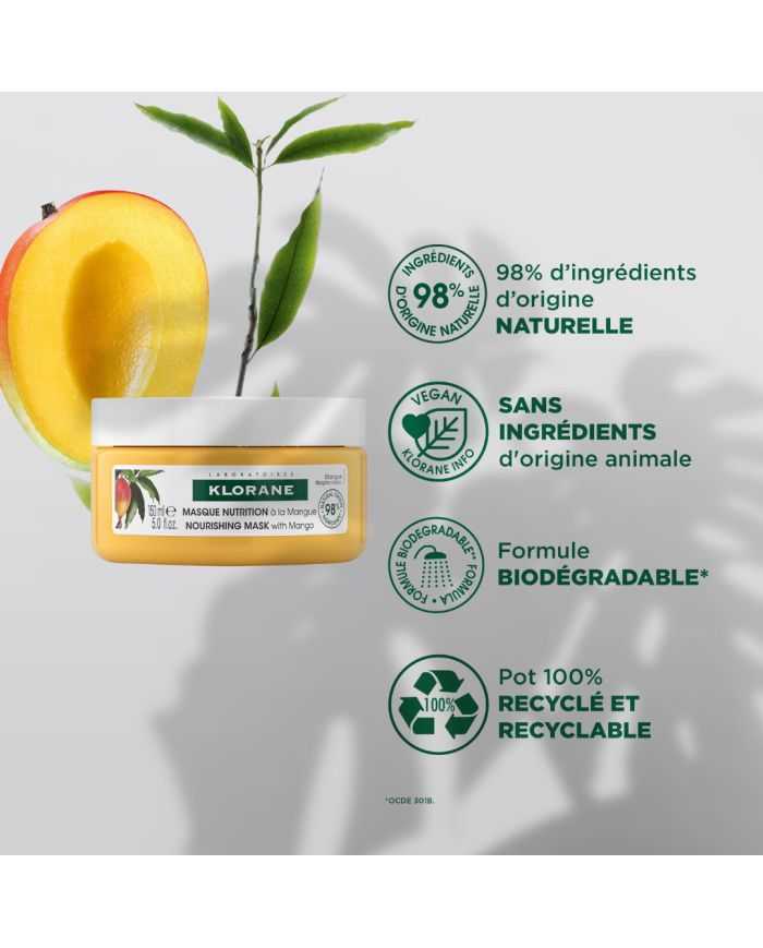 KLORANE BEURRE DE MANGUE MASQUE REPARATEUR NUTRITION INTENSE 150 ML