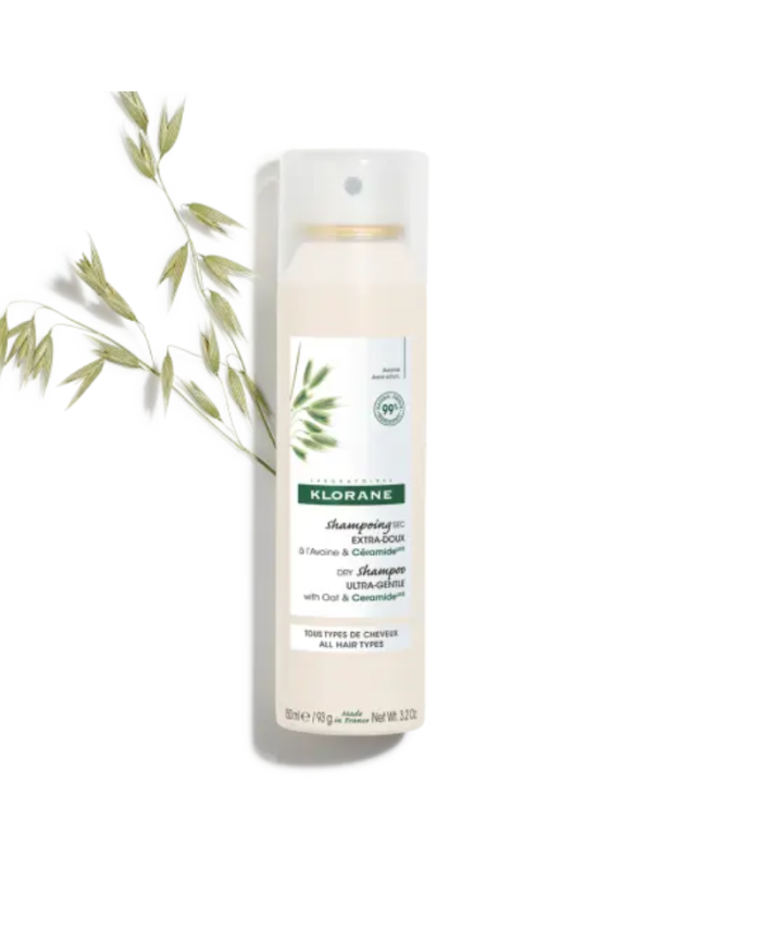KLORANE LAIT D'AVOINE SHAMPOOING SEC EXTRA DOUX SPRAY TOUS TYPES DE CHEVEUX 150 ML