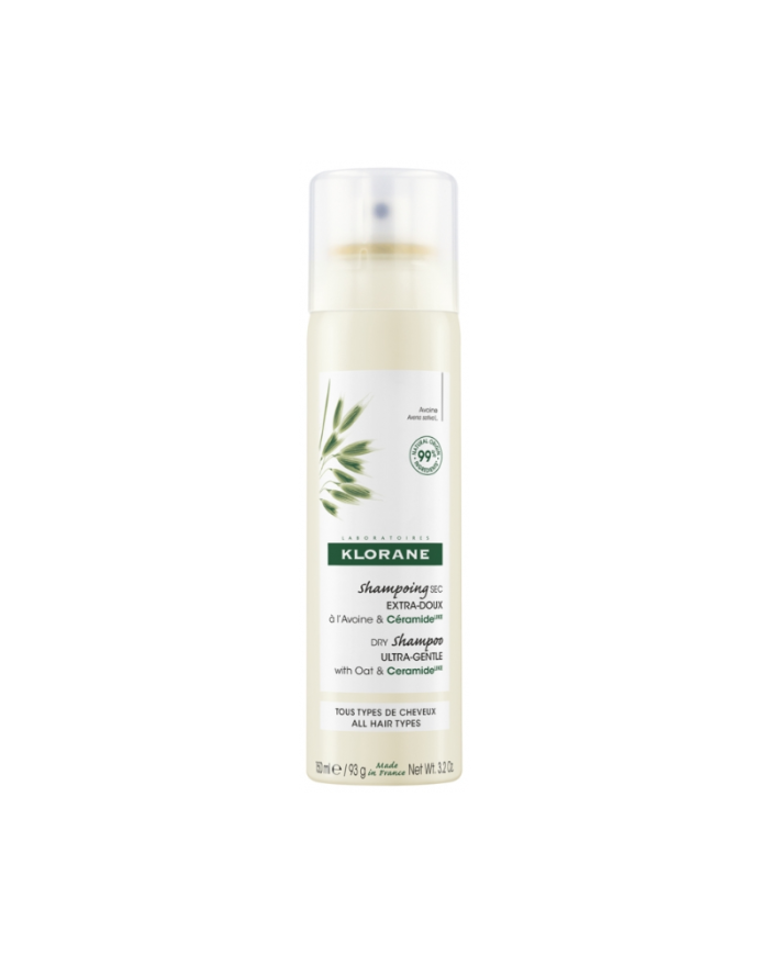 KLORANE LAIT D'AVOINE SHAMPOOING SEC EXTRA DOUX SPRAY TOUS TYPES DE CHEVEUX 150 ML