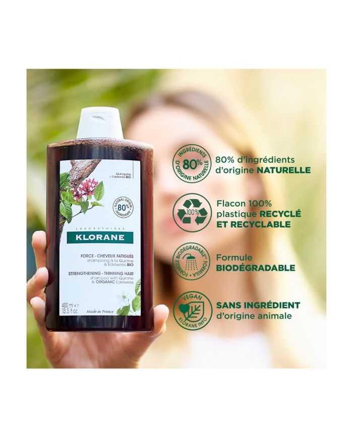 KLORANE SHAMPOING A LA QUININE EDELWISS BIO 400 ML