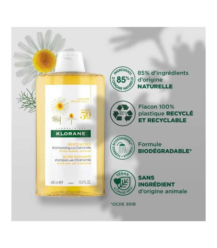 KLORANE SHAMPOOING A LA CAMOMILLE REFLETS BLONDS 200 ML