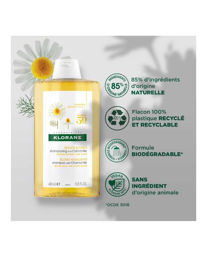KLORANE SHAMPOOING A LA CAMOMILLE REFLETS BLONDS 200 ML