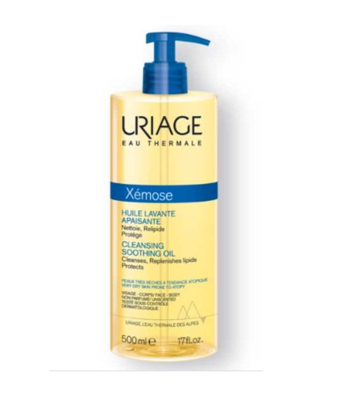 URIAGE XEMOSE HUILE NETTOYANTE APAISANTE VISAGE ET CORPS 500 ML