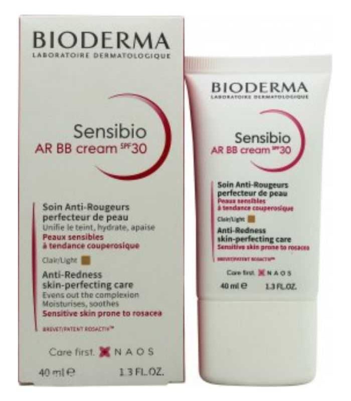 BIODERMA SENSIBIO AR BB CREAM CLAIR SOIN ANTI ROUGEURS SPF30 PERFECTEUR DE PEAU 40 ML
